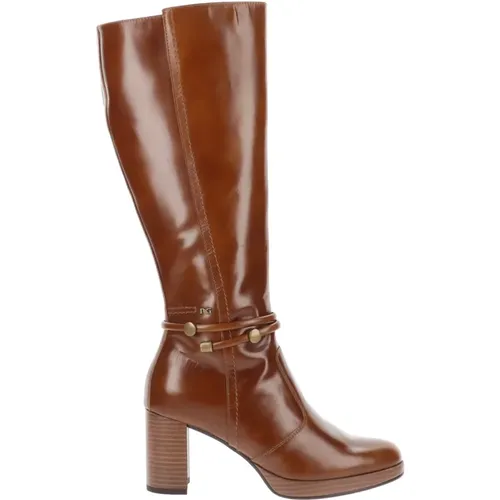 Leather Women`s Boots , female, Sizes: 2 UK - Nerogiardini - Modalova