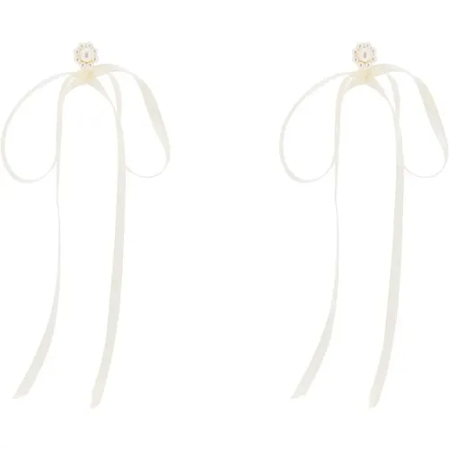 Perlen Schleifen Ohrringe , Damen, Größe: ONE Size - Simone Rocha - Modalova