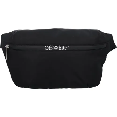 Outdoor Waistbag with Front Zip Closure , male, Sizes: ONE SIZE - Off White - Modalova