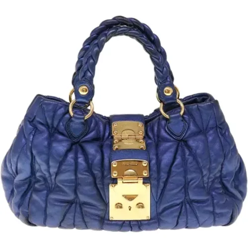 Pre-owned Leather handbags , female, Sizes: ONE SIZE - Miu Miu Pre-owned - Modalova