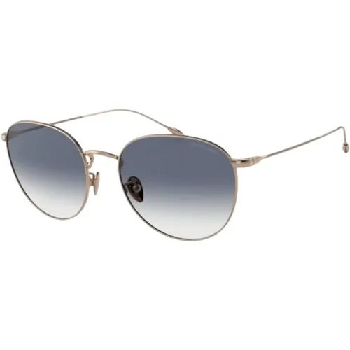 Goldene Metallsonnenbrille für Frauen , Damen, Größe: 52 MM - Giorgio Armani - Modalova