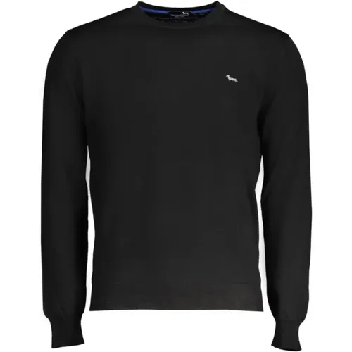 Schwarzer Basic-Rundhalsausschnitt-Pullover für Herren - XXL , Herren, Größe: 3XL - Harmont & Blaine - Modalova