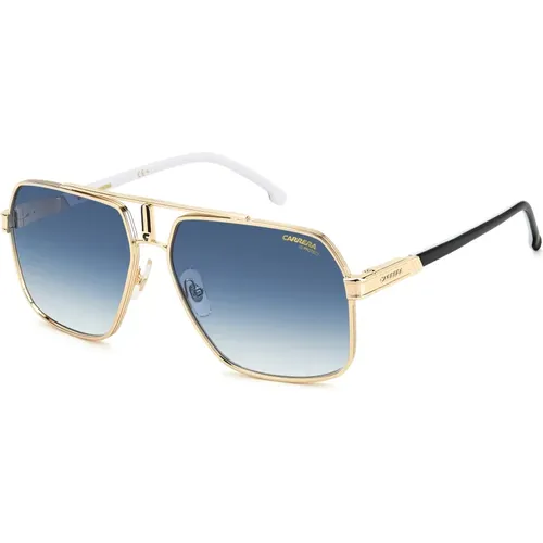 Gold/Dunkelblau Getönte Sonnenbrille , Herren, Größe: 62 MM - Carrera - Modalova