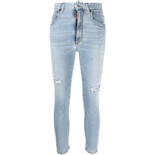 Blaue Skinny Jeans mit 5 Taschen - Dsquared2 - Modalova