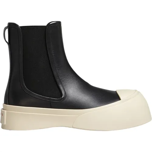 Leather pablo chelsea boot , female, Sizes: 7 UK, 5 UK, 4 UK, 2 UK, 6 UK - Marni - Modalova