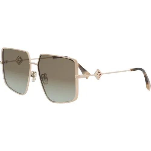 Diamonds Sunglasses with Rose Gold Frame , unisex, Sizes: 59 MM - Fendi - Modalova