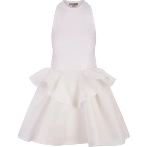 Hybrid Mini Dress with Ruffles , female, Sizes: 2XS, S, M - alexander mcqueen - Modalova
