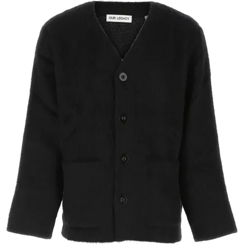 Schwarze Wollmischung Strickjacke - Our Legacy - Modalova