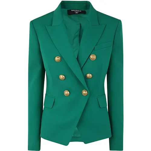 Emerald Six Button Jacke Balmain - Balmain - Modalova