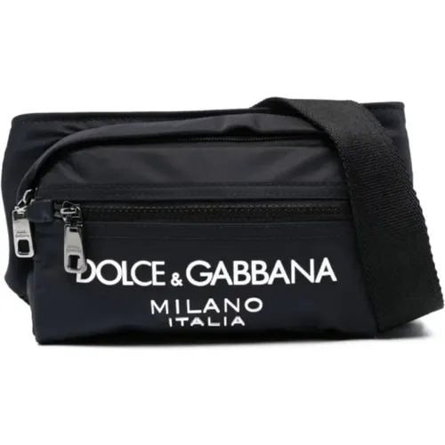 Navy Logo Belt Bag , male, Sizes: ONE SIZE - Dolce & Gabbana - Modalova