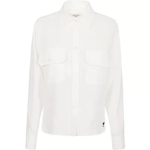 Linen shirt with pockets , female, Sizes: L - Max Mara Weekend - Modalova