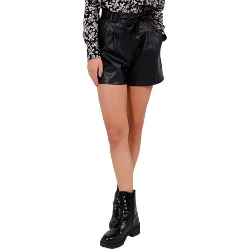 Elegante Leder Bermuda Shorts , Damen, Größe: L - Naf Naf - Modalova