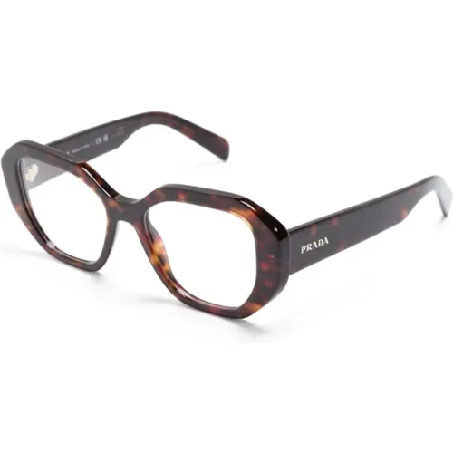 Braun/Havanna Optische Brille , Damen, Größe: 52 MM - Prada - Modalova