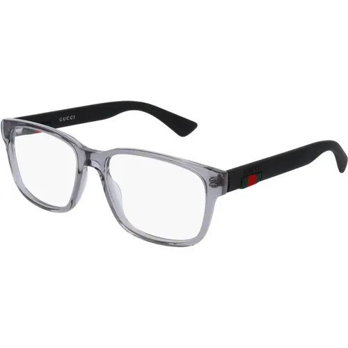 Transparent Light Grey Black Eyewear Frames , unisex, Größe: 55 MM - Gucci - Modalova