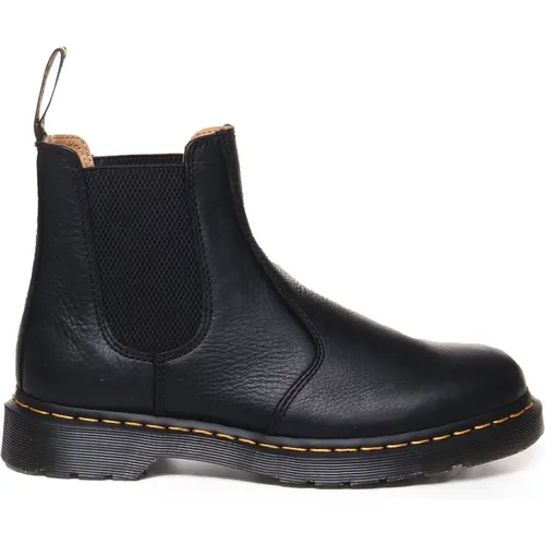 Schwarze Leder-Stiefeletten mit elastischem Verschluss - Dr. Martens - Modalova