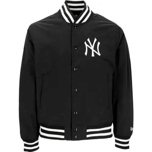 Yankees Logo Bomberjacke Schwarz/Weiß , Herren, Größe: XL - new era - Modalova