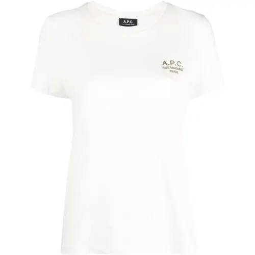 Logo Print Cotton T-shirt , female, Sizes: XS - A.p.c. - Modalova