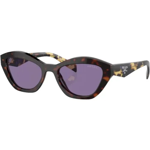 Cat-Eye Sonnenbrille mit violetten verspiegelten Gläsern , Damen, Größe: 52 MM - Prada - Modalova
