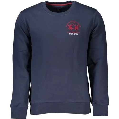 Blau Besticktes Sweatshirt , Herren, Größe: 3XL - LA MARTINA - Modalova