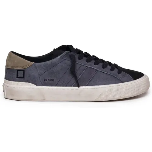 Blaue Ledersneakers mit Bandsohle - D.A.T.E. - Modalova