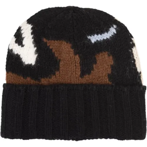 Multicolour Wool Alpaca Acrylic Hat , female, Sizes: ONE SIZE - Ermanno Scervino - Modalova