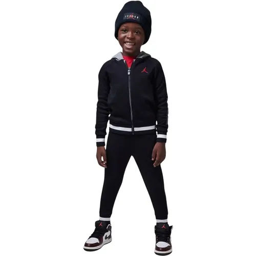 Schwarzer Kinder Trainingsanzug Jacke Hose - Jordan - Modalova