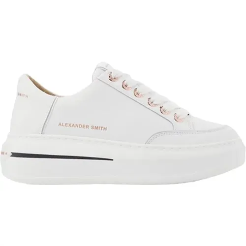 Trendige Weiße Sneakers , Damen, Größe: 40 EU - Alexander Smith - Modalova
