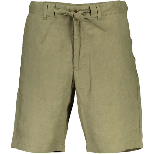 Grüne Leinen Bermuda Shorts mit Kordelzug - Gant - Modalova