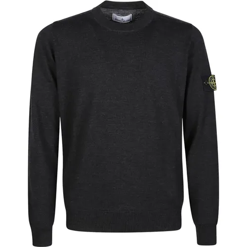 Melange Charcoal Sweater , Herren, Größe: L - Stone Island - Modalova