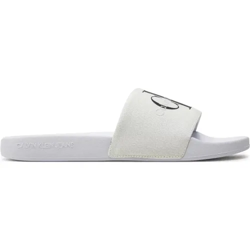 Monogram Slide Sandals Spring/Summer Collection , female, Sizes: 6 UK, 5 UK, 7 UK, 4 UK - Calvin Klein Jeans - Modalova