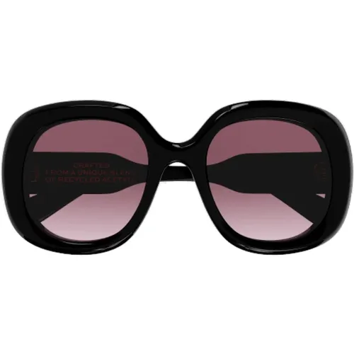 Oversized Schwarze Rote Sonnenbrille - Chloé - Modalova