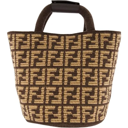 Luxurious Jacquard Tote Bag , male, Sizes: ONE SIZE - Fendi - Modalova