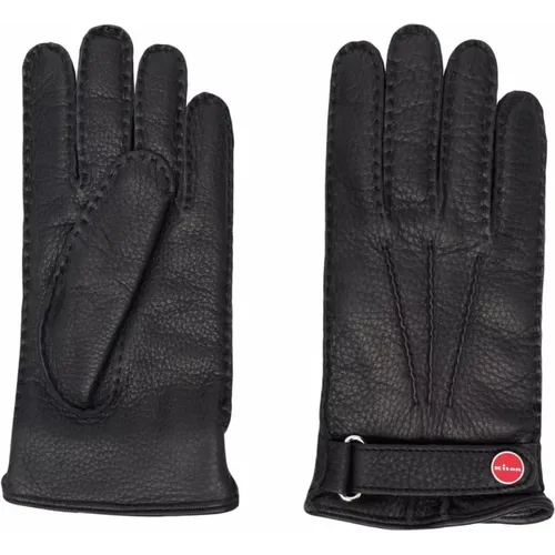 Leather Gloves Full-Finger Design , male, Sizes: 7 1/2 IN, 8 1/2 IN - Kiton - Modalova