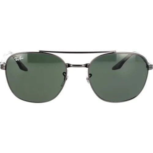 Vintage-Stil Sonnenbrille mit Grünen Gläsern , unisex, Größe: 55 MM - Ray-Ban - Modalova