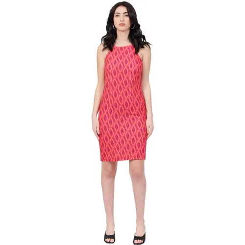Fuchsia Sleeveless Allover Pattern Dress , female, Sizes: L - YES ZEE - Modalova
