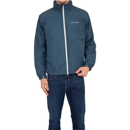 Blouson Jacket Blu , male, Sizes: L, 2XL, M - Emporio Armani - Modalova