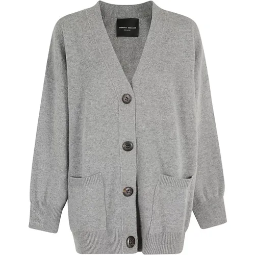 Stylischer Cardigan mit Taschen , Damen, Größe: XS - Roberto Collina - Modalova