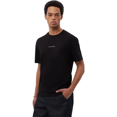 T-Shirt Slim Schwarz , Herren, Größe: M - Filling Pieces - Modalova