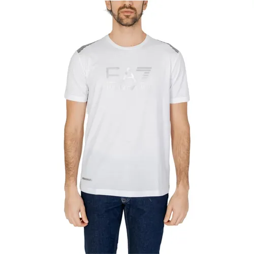 Men's 3Dpt29 Pjulz T-Shirt , male, Sizes: L, M, S, XL, 2XL - Emporio Armani EA7 - Modalova