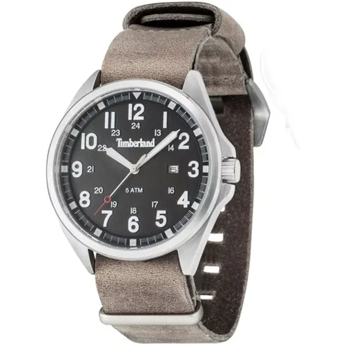 Braune Lederuhr Quarz Analog - Timberland - Modalova