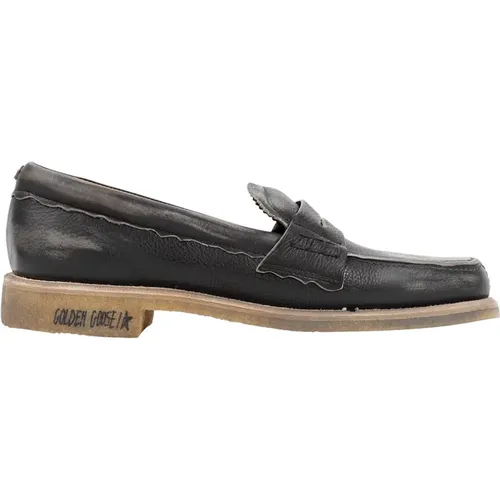 Leather Sneakers Jerry Loafers , male, Sizes: 8 UK - Golden Goose - Modalova