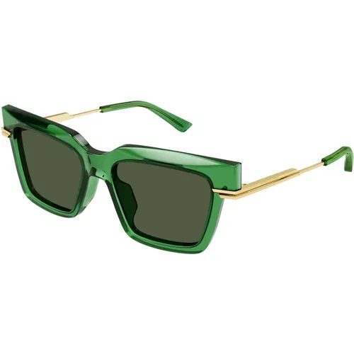 Grüne Sonnenbrille Bv1242S , Damen, Größe: 53 MM - Bottega Veneta - Modalova