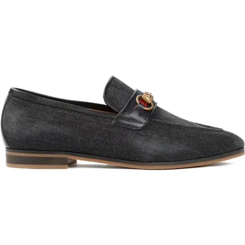 Schwarze Loafers Moccasin Stil Schuhe , Herren, Größe: 42 EU - Gucci - Modalova