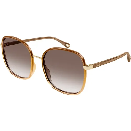 Yellow Sunglasses Franky , female, Sizes: 59 MM - Chloé - Modalova