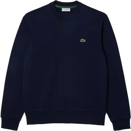 Blauer Pullover Klassisches Logo-Design , Herren, Größe: 2XL - Lacoste - Modalova