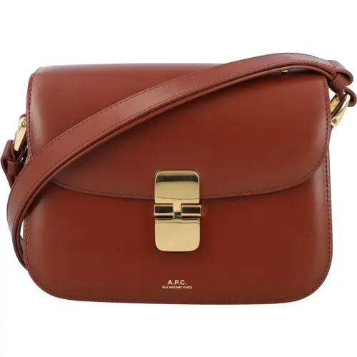 Hazel Grace Small Lederhandtasche , Damen, Größe: ONE Size - A.P.C. - Modalova