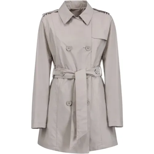 Water-Repellent Double-Breasted Trench Coat , female, Sizes: L, S - People of Shibuya - Modalova