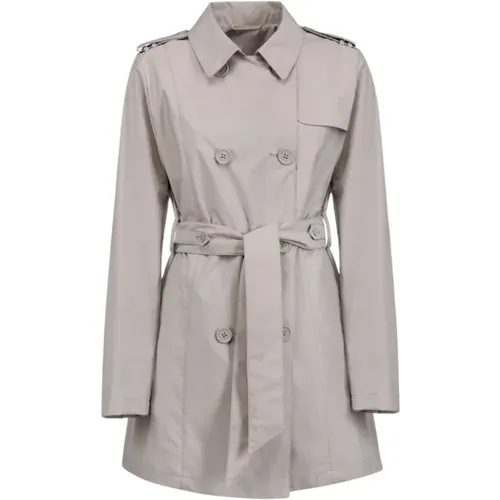 Water-Repellent Double-Breasted Trench Coat , female, Sizes: XS, M, L, S - People of Shibuya - Modalova