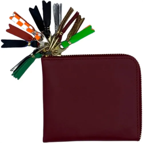 Rote Reißverschluss Mini Brieftasche - Comme des Garçons - Modalova