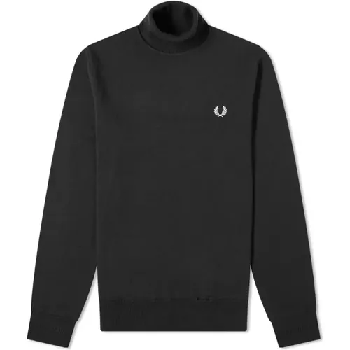 Roll Neck Merino Wool Jumper , male, Sizes: 2XL, M, XL - Fred Perry - Modalova